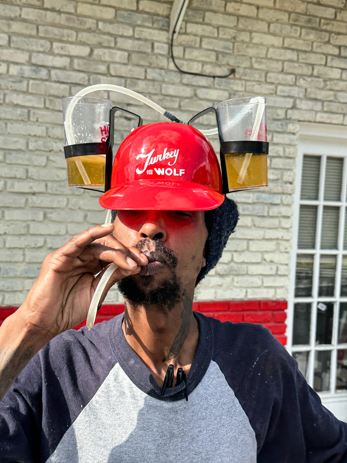 Turkey and the Wolf Beer Helmet