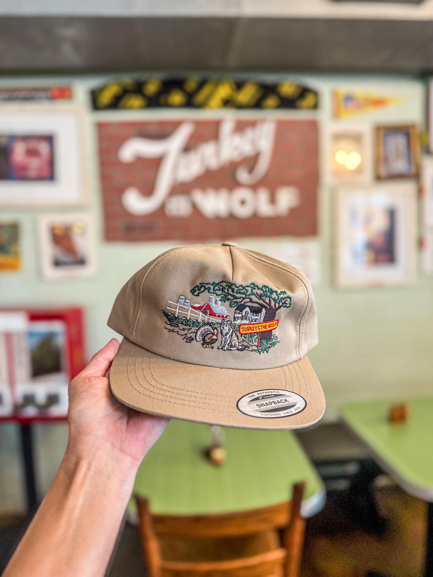 Turkey and the Wolf Embroidered Hat