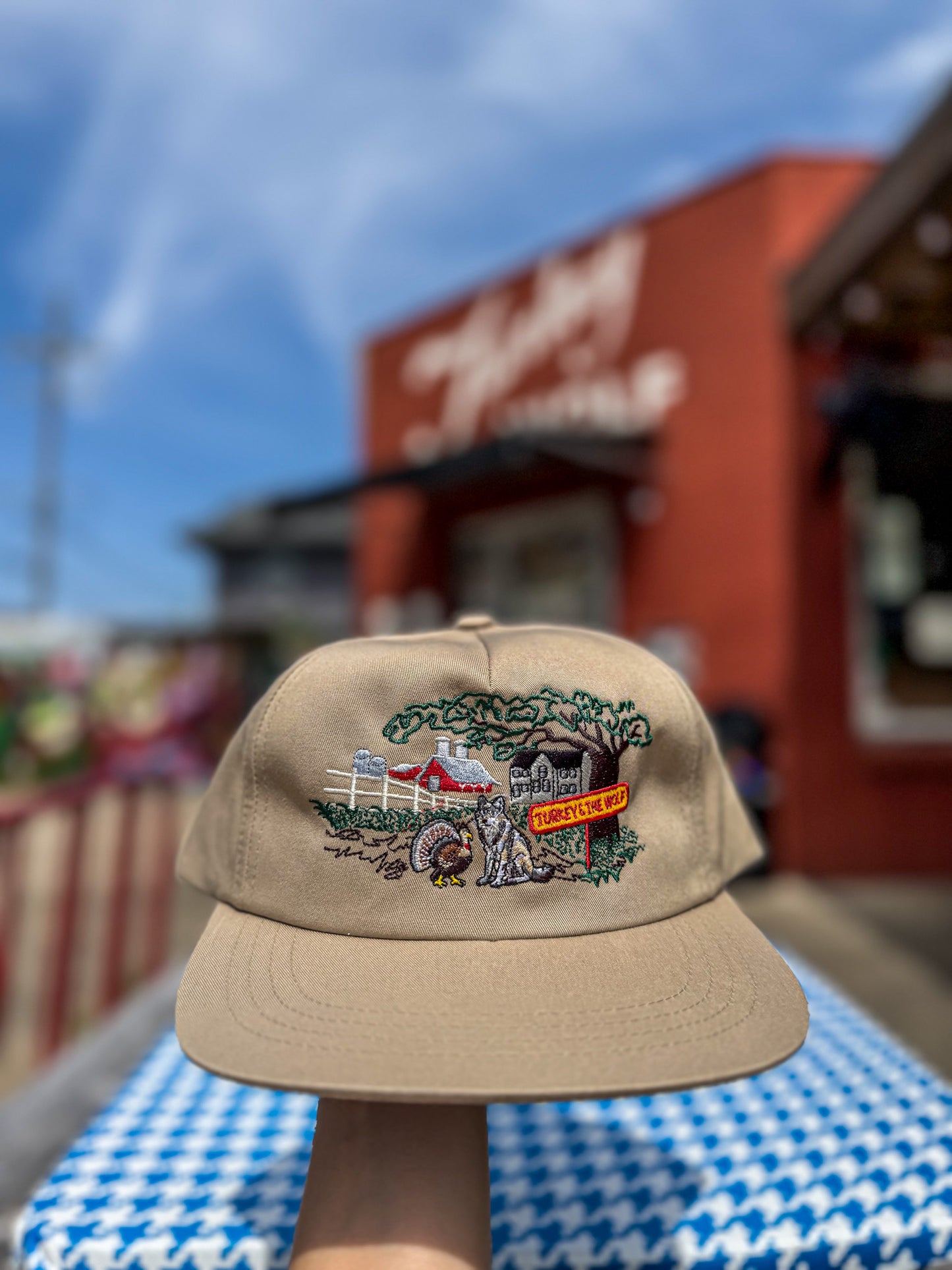 Turkey and the Wolf Embroidered Hat